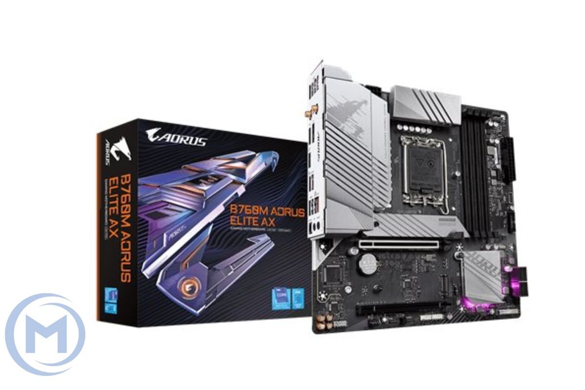             MB LGA1700 GIGABYTE B760M AORUS ELITE AX,4xDDR5,16xUSB,2xSATAIII,mATX,M.2,2PCIe16x,HDMI,DP,WiFi