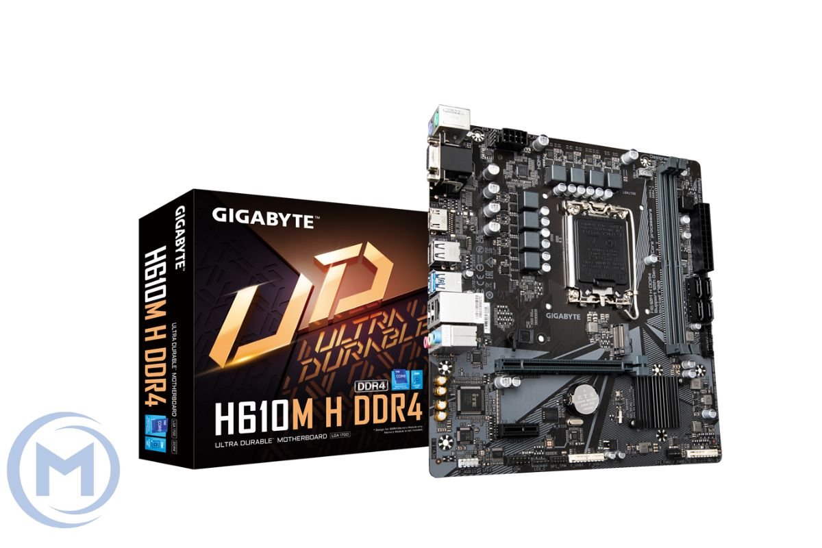             MB LGA1700 GIGABYTE H610M H DDR4,2xDDR4,12xUSB,4xSATAIII,mATX,M.2,PCIe16x, PCIe1x, HDMI,VGA