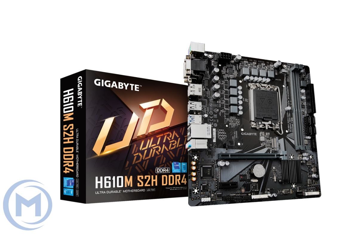             MB LGA1700 GIGABYTE H610M S2H,2xDDR5,12xUSB,4xSATAIII,mATX,M.2,PCIe16x, PCIe1x, HDMI,VGA,DVI,DP