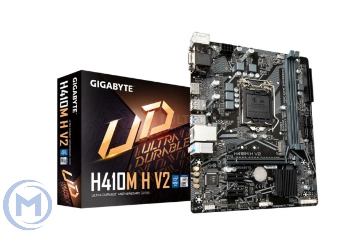 Матплата Gigabyte H410M H V2, LGA1200, Intel H470, 2xDDR4, 1xPCI-E16X, 2xPCI-E1x, Sound8Ch, GBLAN, 4SATA+1M.2, mATX, 4USB3.2+6SUSB2.0, VGA, HDMI