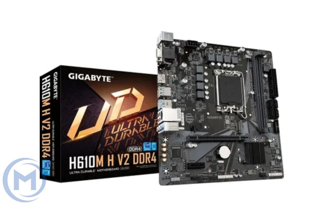 Матплата Gigabyte H610M H V2 DDR4, LGA1700, Intel H610, 2xDDR4 PC25600, 1xPCI-E16X, 1xPCI-E1x, Sound8Ch, GBLAN, 4SATA+M.2, mATX, 4USB3.2+8USB2.0, VGA, HDMI