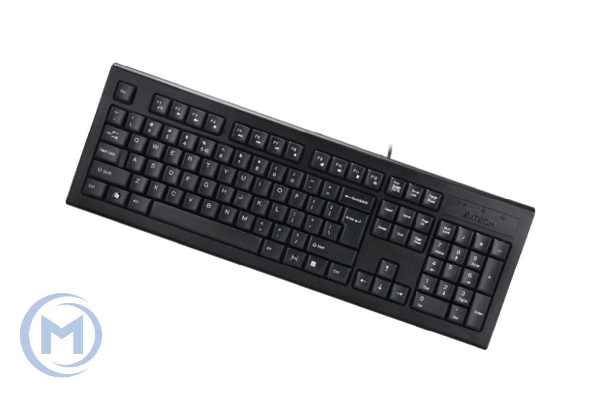 A4TECH KR-85 COMFORT USB ROUND EDGE KEYBOARD BLACK US+RUSSIAN