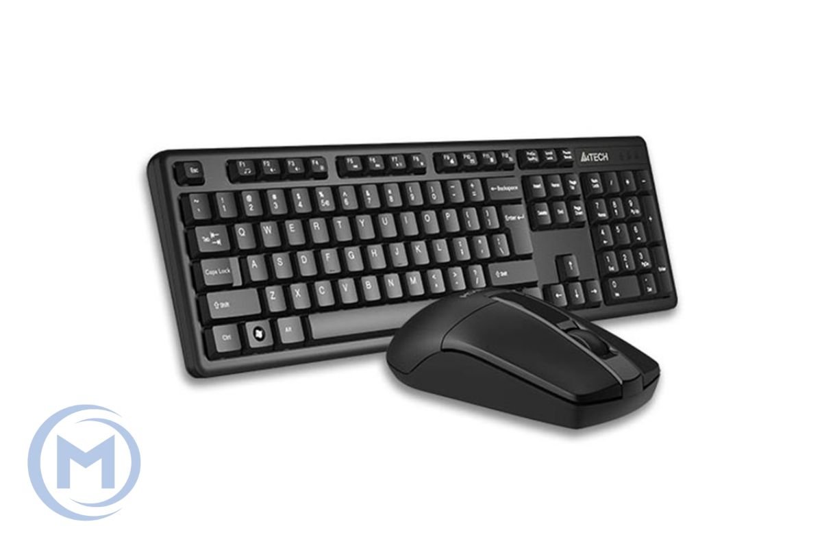 A4TECH 3330N (GK-3+G3-330N) V-TRACK WIRELESS KEYBOARD+MOUSE SET USB BLACK US+RUSSIAN
