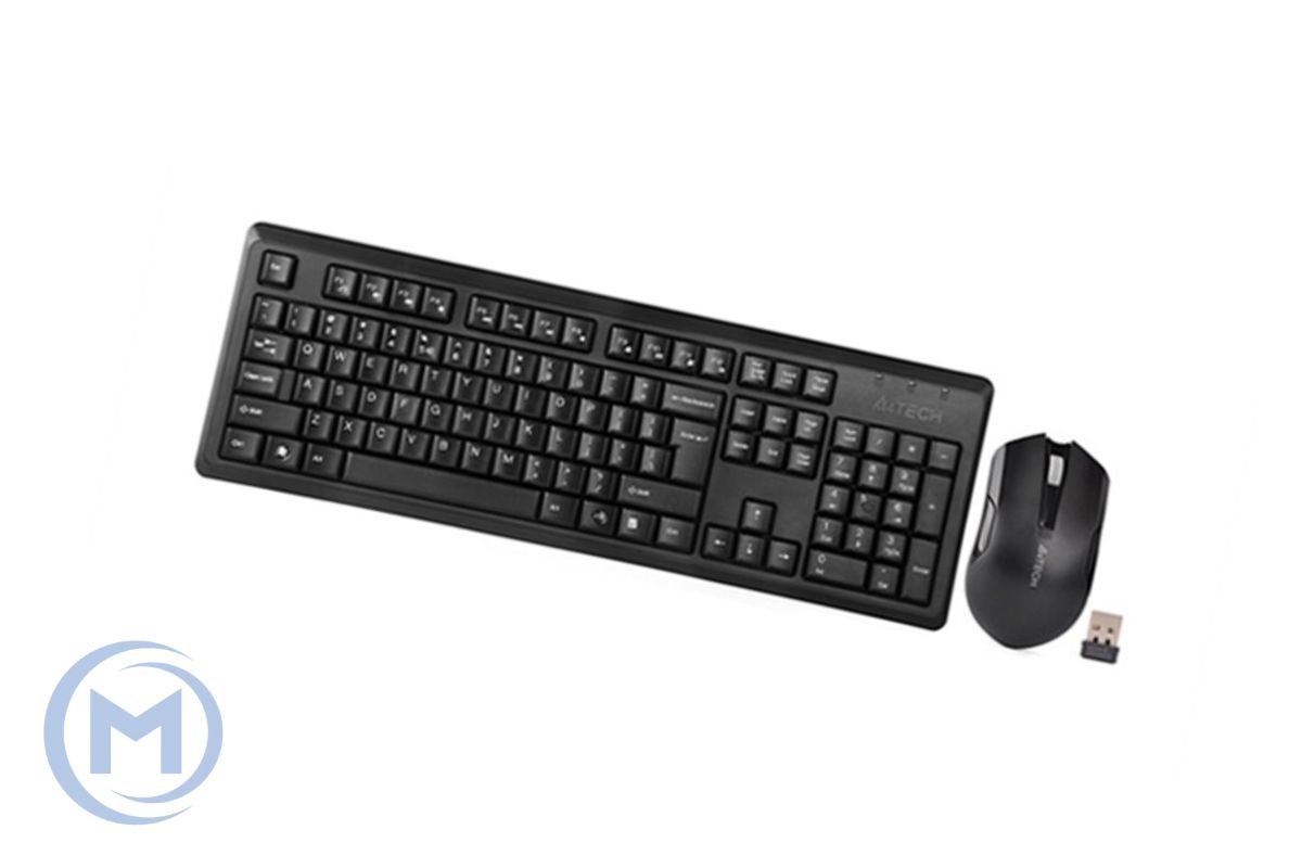 A4TECH 4200N (GK-92+G3-220N) V-TRACK WIRELESS KEYBOARD+MOUSE SET USB BLACK US+RUSSIAN