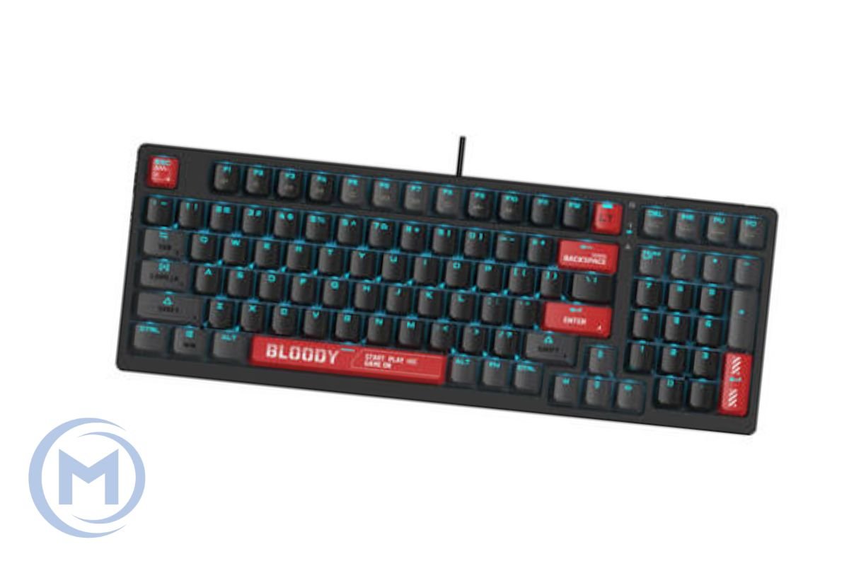 A4TECH BLOODY AT98 BLOODY RED GAMING ALPHA OPTICAL SWITCH RGB KEYBOARD USB US+RUS