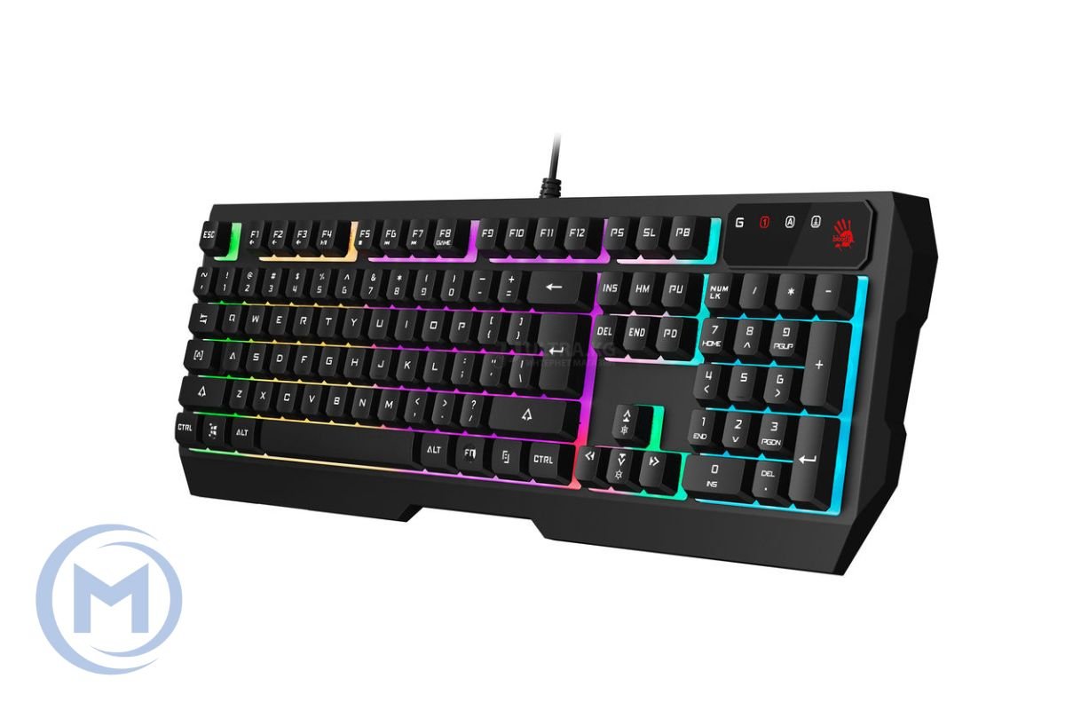 A4TECH BLOODY B135N GAMING NEON BACKLIGHT MULTIMEDIA KEYBOARD USB US+RUSSIAN