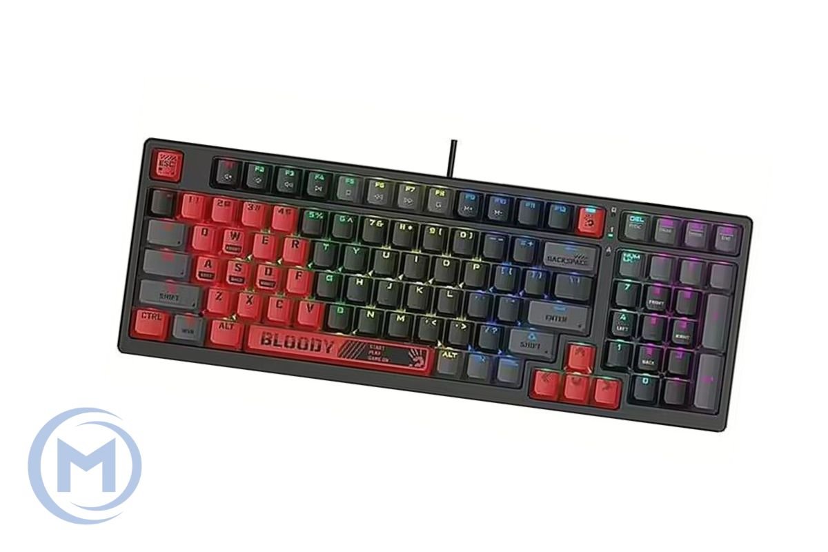 A4TECH BLOODY S98 BLOODY PIXELS RED GAMING MECHANICAL BLMS RED PLUS SWITCH RGB KEYBOARD USB US+RUS