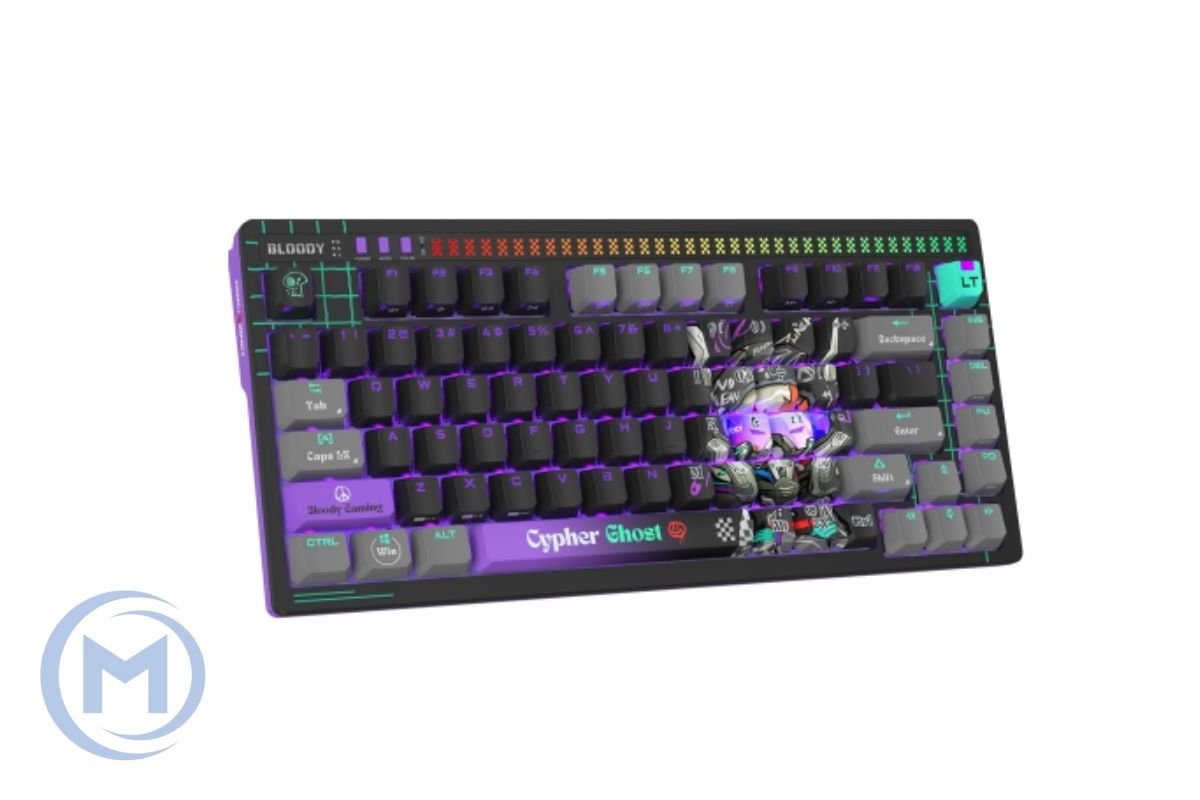 A4TECH BLOODY SAVAGE IMPACT AT75 CYPHER GHOST GAMING ALPHA OPTICAL SWITCH RGB KEYBOARD USB US+RUS
