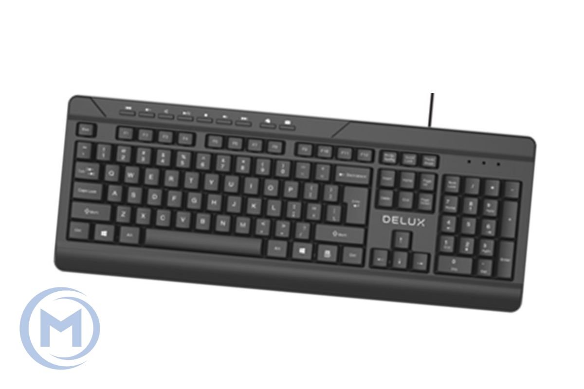 Delux K7010U wired keyboard black USB RUS