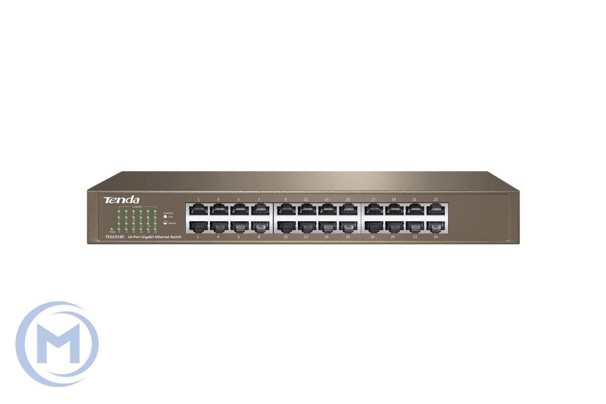             HUB Switch  Tenda TEG1024D 24port 10/100/1000M Gigabit 13" Rackmount Metal case