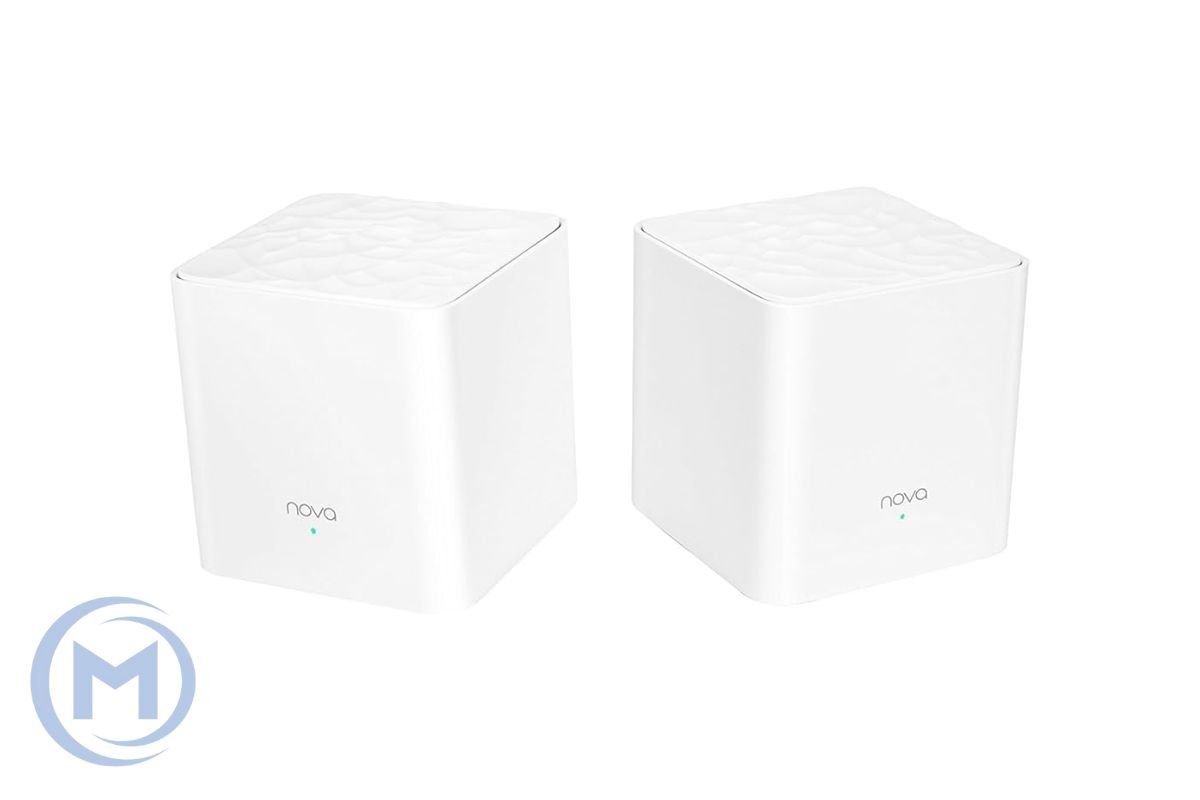             Wireless   Mesh Wi-Fi System Tenda NOVA MW3(2-pack) AC1200M 867Mbps on 5GHz,300Mbps on 2.4GHz 250м2