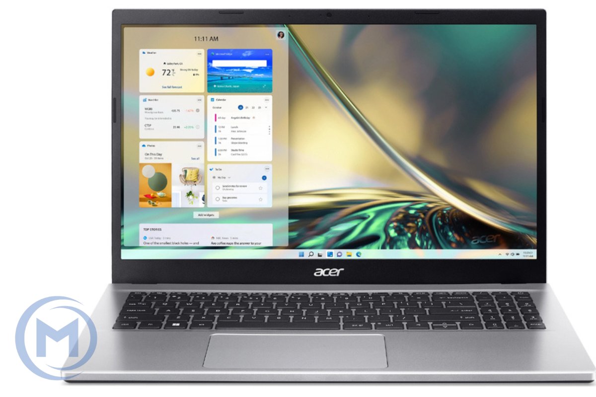 Acer Aspire A315-59 Pure Silver Intel Core i7-1255U (up to 4.7Ghz), 16GB DDR4, 128GB SSD, Intel® Iris® Xe Graphics Eligible 96EUs, 15.6" IPS FULL HD (1920x1080), WiFi, BT, Cam, DOS, Eng-Rus Заводская Клавиатура
