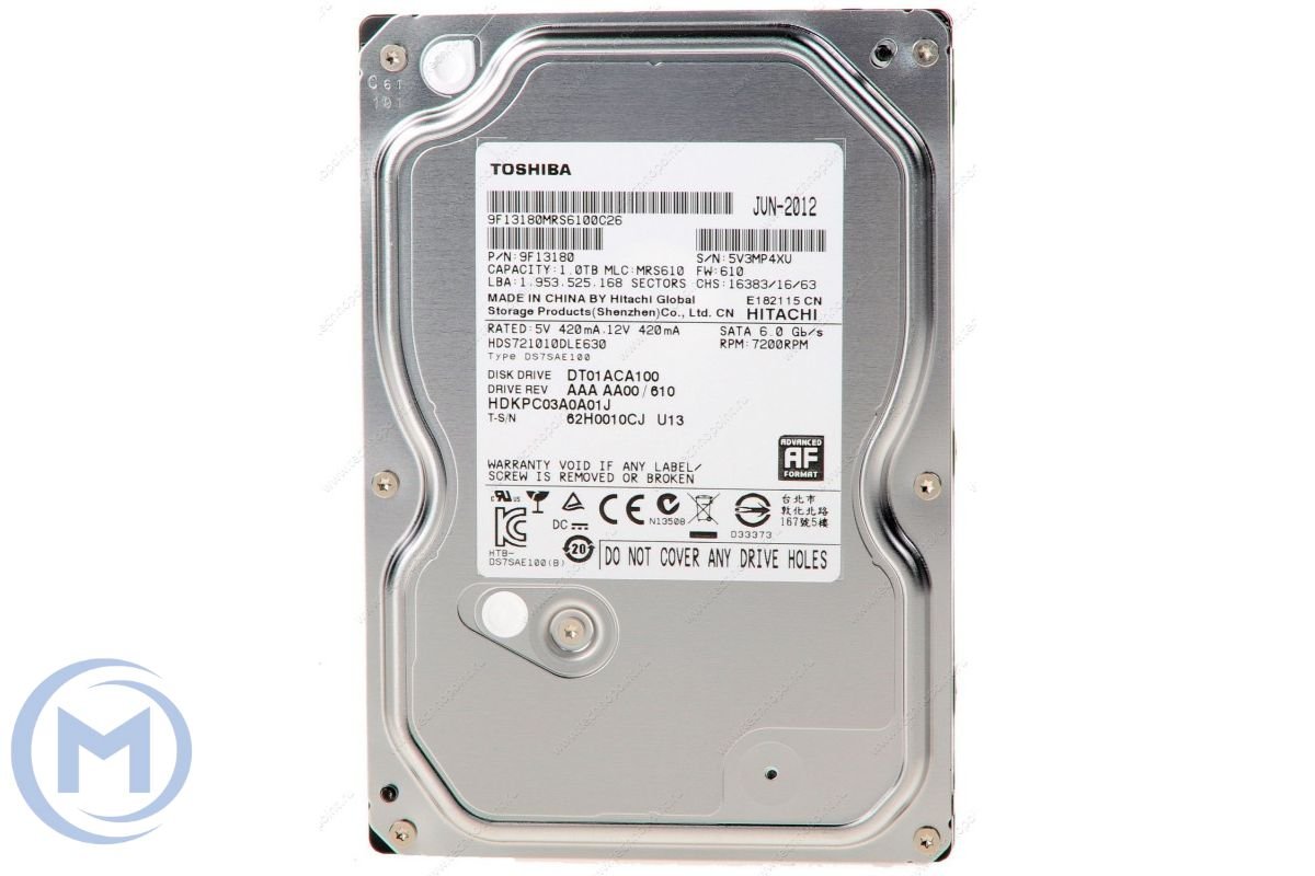 Жесткий диск HDD 1TB, Toshiba, 7200rpm, 32MB Cache, SATAIII [DT01ACA100]