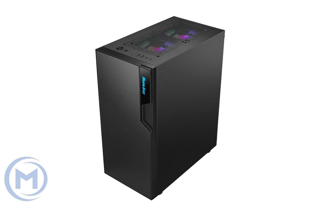 Компьютерный корпус Huntkey GS450C, ATX/Micro ATX, USB 1*3.0/2*2.0, HD-Audio+Mic, Кулер 3*12см FRGB, Высота процессорного кулера до 160 мм, Длина VGA до 320мм, 2*3.5"/2*2.5", Слот 7, Толщина 0,5мм, 360x200x450мм, Без Б/П, Чёрный