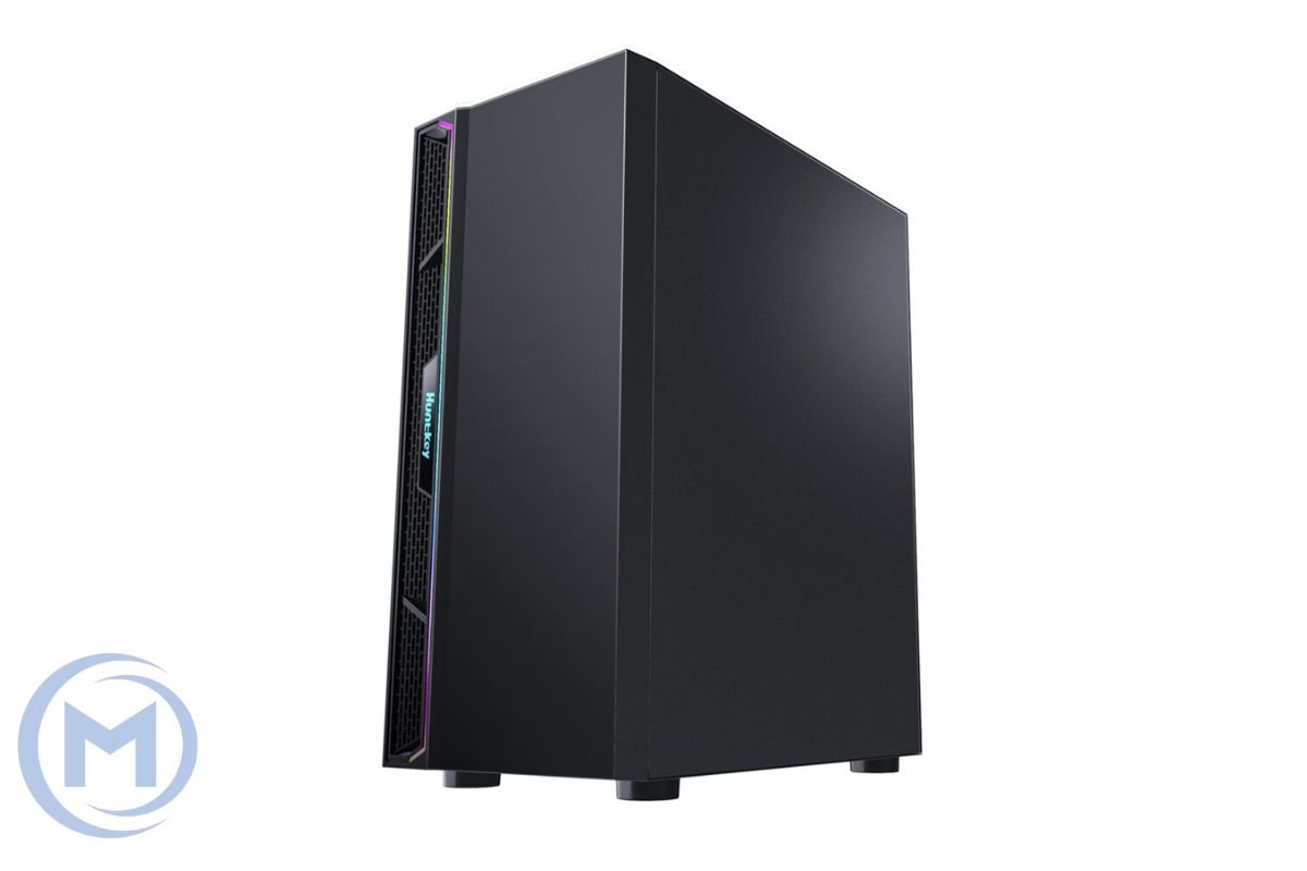 Компьютерный корпус Huntkey GS450S, ATX/Micro ATX, USB 1*3.0/2*2.0, HD-Audio+Mic, Кулер 3*12см FRGB, Высота процессорного кулера до 160 мм, Длина VGA до 300мм, 2*3.5"/2*2.5", Слот 7, Толщина 0,5мм, 360x200x450мм, Без Б/П, Чёрный