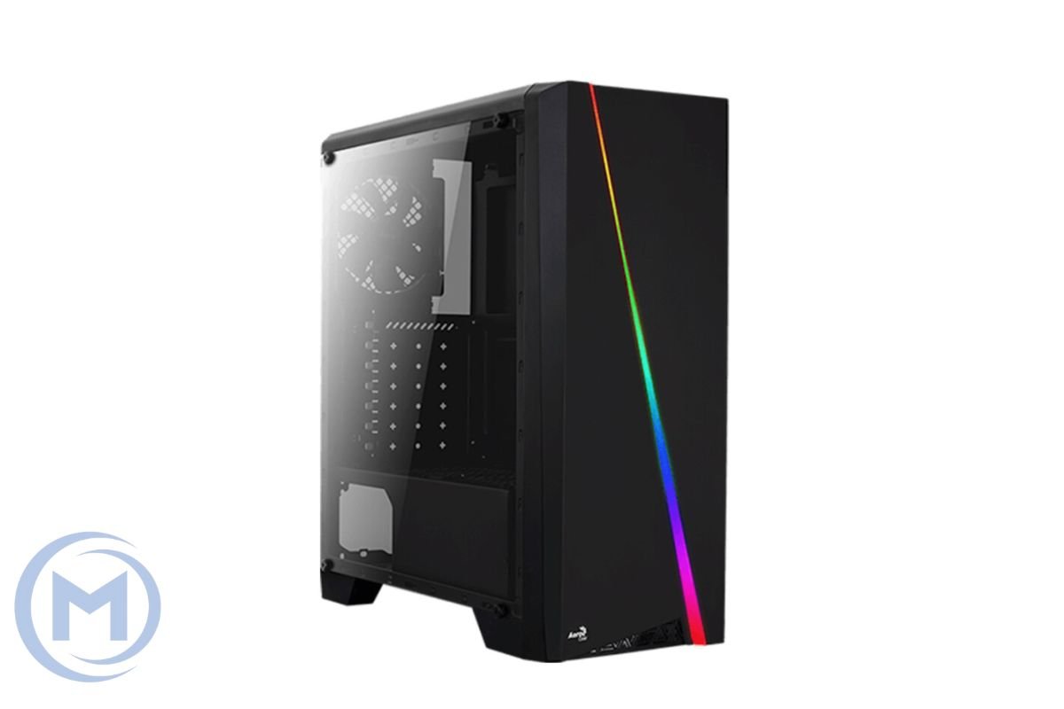 Компьютерный корпус Aerocool Mini Cylon, Micro ATX/mini-ITX, USB 1*3.0/1*2.0, HD-Audio+Mic, Кулер 8см, Высота процессорного кулера 147 мм, Длина VGA до 300мм, 2*3.5"/3*2.5", Толщина 0,5мм, 354x175x338мм, Без Б/П, Чёрный