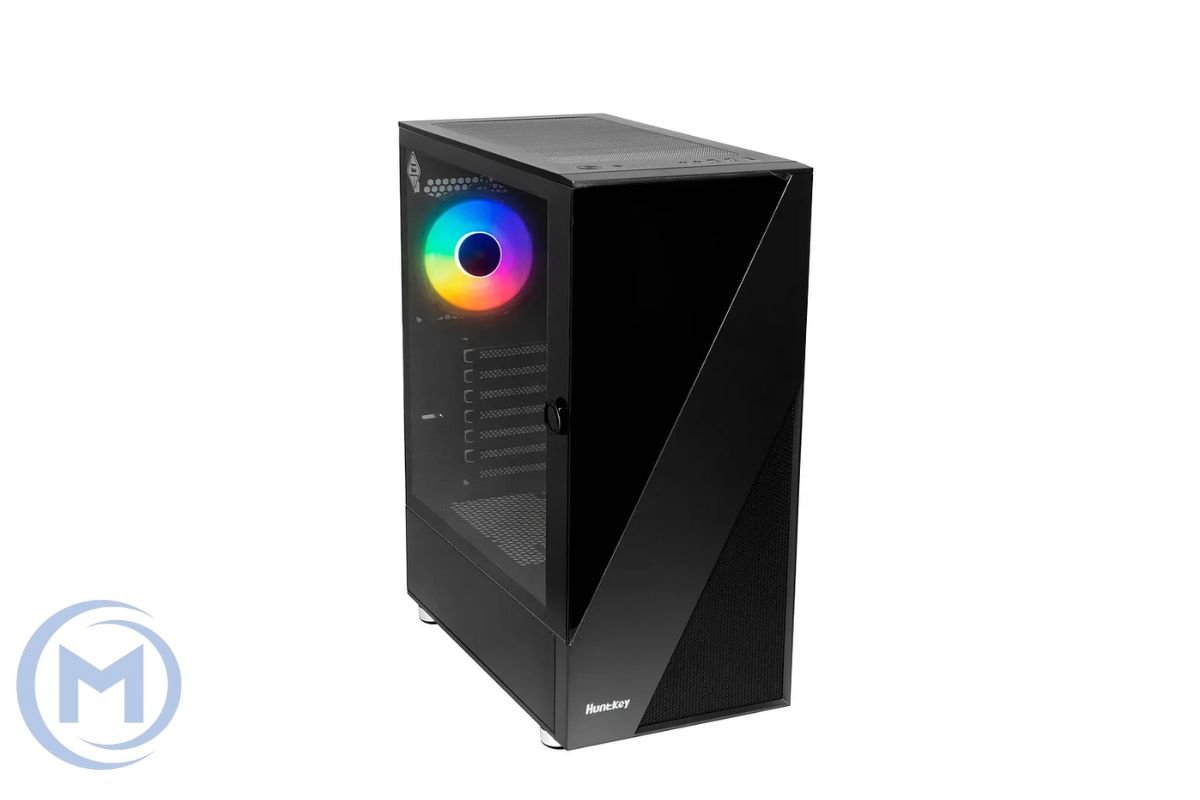 Компьютерный корпус Huntkey GX660T, ATX/Micro ATX, USB 2*3.0/2*2.0, HD-Audio+Mic, Кулер 3*12см ARGB, Высота процессорного кулера до 160 мм, Длина VGA до 330мм, 2*3.5"/3*2.5", Слот 7, Толщина 0,5мм, 395x210x486мм, Без Б/П, Чёрный