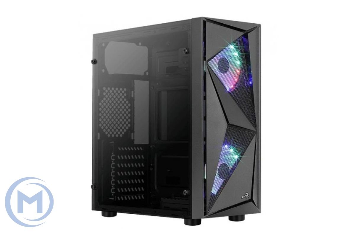 Компьютерный корпус Aerocool Glider Cosmo-G-BK-v1, ATX/Micro ATX, USB 1*3.0/2*2., HD-Audio+Mic, Кулер 2*12см Cosmo, Высота процессорного кулера до 157мм, Длина VGA до 325мм (без переднего радиатора), 1*3.5"/4*2.5", Толщина 0,5мм, 203x440x411мм, Без Б/П, Ч