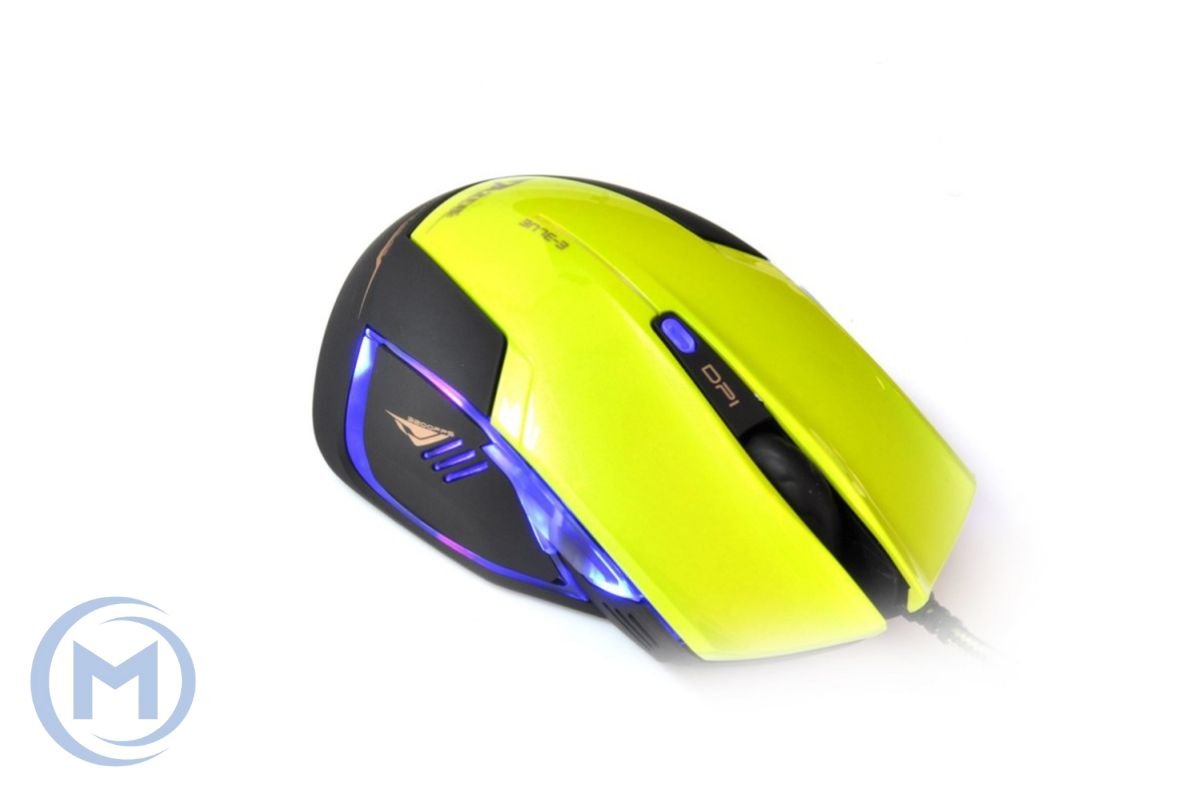 Компьютерная мышь E-Blue Mazer EMS124GR, Оптическая, 600/ 1200/1800/2400dpi, Проводная,Зеленый