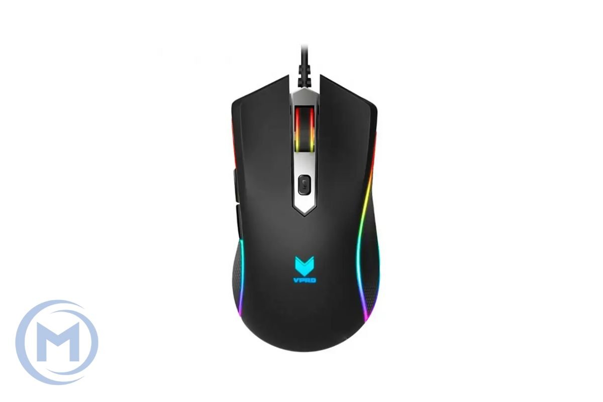 Компьютерная мышь Rapoo V280, Игровая, Оптическая, Проводная, 7000 dpi, RGB, Длина кабеля 1,8 метра, Чёрный