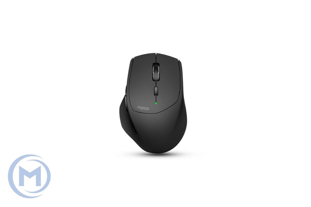 Компьютерная мышь Rapoo MT550, 1600dpi, Bluetooth 3.0/4.0, Беспроводной 2.4 ГГц, Эффективная дистанция 10 м., Батарейки в комплекте, 2 x AA, 7 х 10 х 4 см, Черный