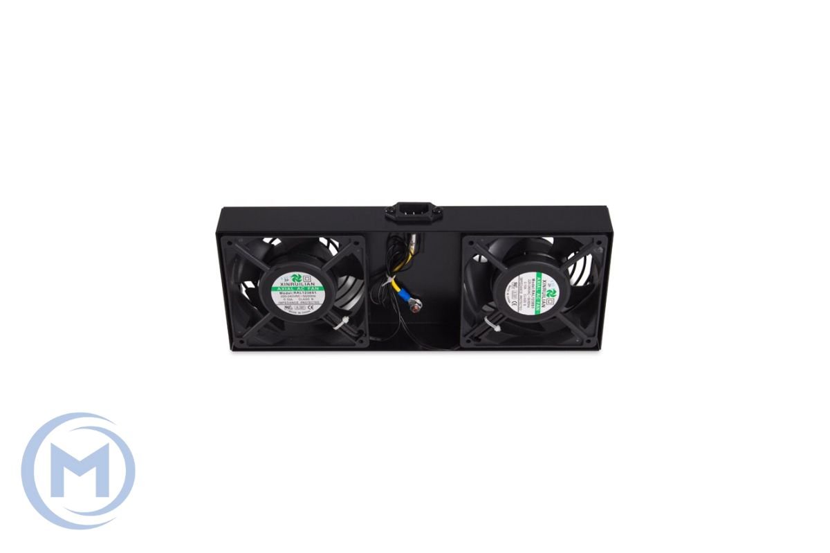 Вентиляторная панель для шкафов SE серии SHIP 701024002, 2 x 12 см, Питание 220V, Чёрный