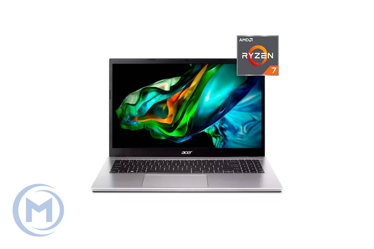 Acer Aspire 3 Ryzen 7 7730U 2.0-4.5GHz,8GB,SSD 512GB,RX VEGA 8, 15.6" IPS FHD, RUS,SILVER