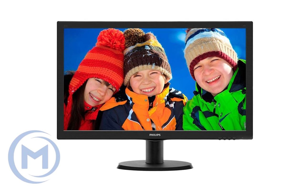 PHILIPS 18,5" 193V5LSB2,LED,BLACK 1366 x 768 16:9 HD; 10000000:1 ;  200cd/m2; 5ms,VGA УЦЕНКА