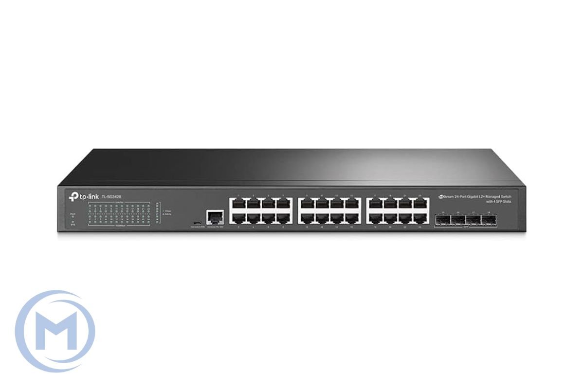 Коммутатор TP-Link TL-SG3428, JetStream 24 порта 10/100/1000M + 4 SFP, Управляемый, Корпус металл, 1U